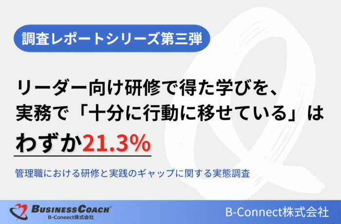 【調査結果】研修で得た学びを実務で「十分に行動に移せている」と回答したのはわずか21.3％